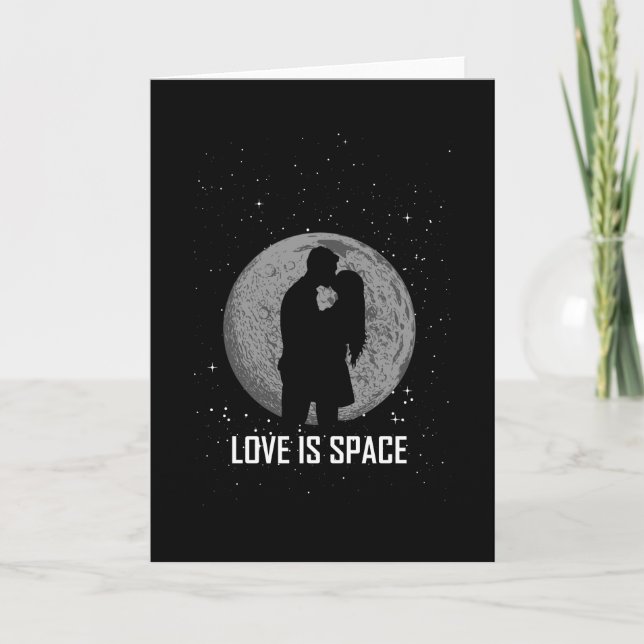 Tarjeta REGALO DE SAN VALENTÍN EN EL ESPACIO Partnerlook p (Anverso)