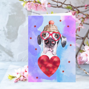 Tarjeta Regalo de San Valentín para perro Gran Danés Morad