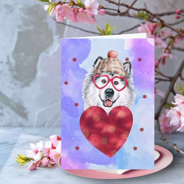 Tarjeta Regalo de San Valentín para Perro Morado Azul de A (Subido por el creador)