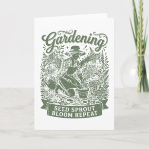 Tarjeta Regalo de semilla de jardinero genial Brotar Flor