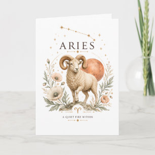 Tarjeta Regalo de signo zodiacal de Aries vintage astrolog
