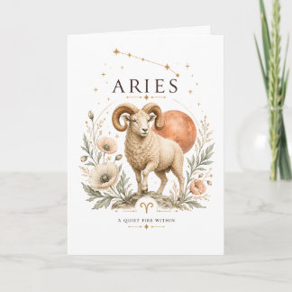 Tarjeta Regalo de signo zodiacal de Aries vintage astrolog