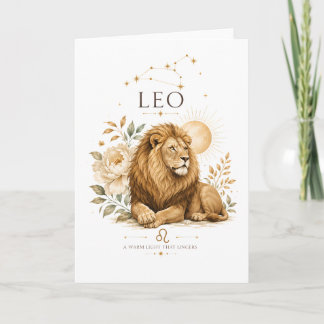 Tarjeta Regalo de signo zodiacal Leo vintage astrología ho