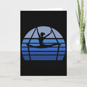 Tarjeta Regalo de silueta de yoga aéreo retro para amante