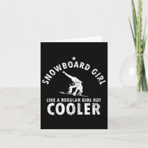 Tarjeta Regalo De Snowboard Para El Chica Snowboard Winter
