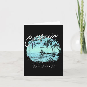 Tarjeta Regalo de surf de verano de California Beach Vinta