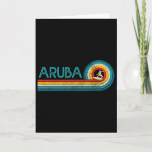 Tarjeta Regalo de surf vintage de playa Aru Surf