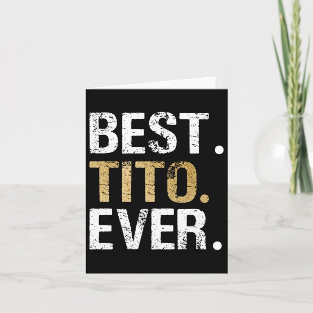 Tarjeta Regalo de Tito para abuelo mexicano español (Anverso)