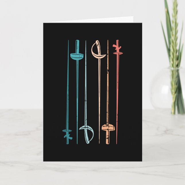Tarjeta Regalo de veneración de esgrima de Saber para esgr (Anverso)