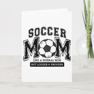 Tarjeta Regalo de vida de mamá de fútbol vintage para homb