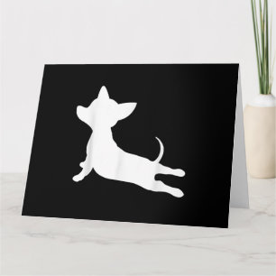 Tarjeta regalo de yoga chiweenie, chihuahua dachshund