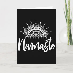 Tarjeta Regalo de Yoga Ejercicio de Meditación de Namaste 