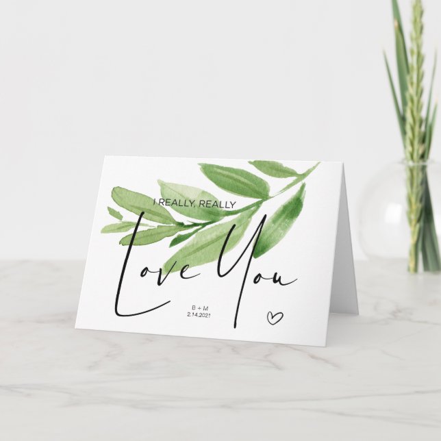 Tarjeta Regalo del aniversario de Eucalyptus por el marido (Anverso)