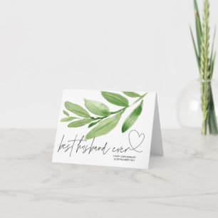 Tarjeta Regalo del Aniversario del Mejor Esposo de Verdor