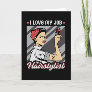 Tarjeta Regalo del cabello de las tijeras estilizadas de l