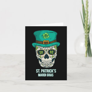Tarjeta Regalo del cráneo de St. Patricks Mardi Gras