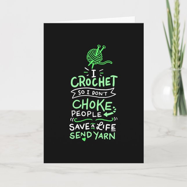 Tarjeta Regalo del Crocheter Crocheting (Anverso)