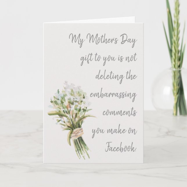 Tarjeta Regalo del Día de la Madre a ti (Anverso)