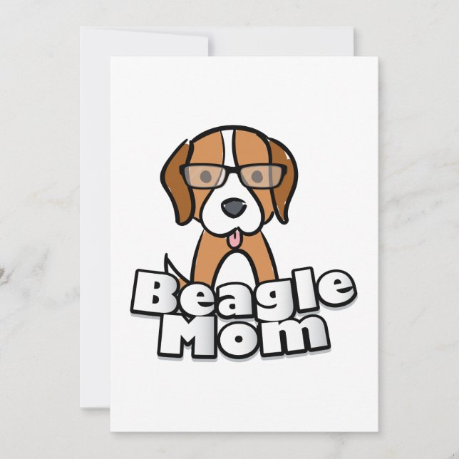Tarjeta Regalo del Día de la Madre Beagle Mom Love Dog (Anverso)