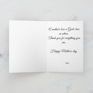 Tarjeta Regalo del día de la madre cristiana para mamá de