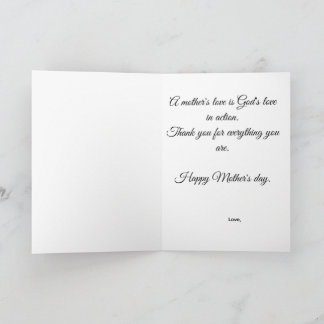 Tarjeta Regalo del día de la madre cristiana para mamá de 