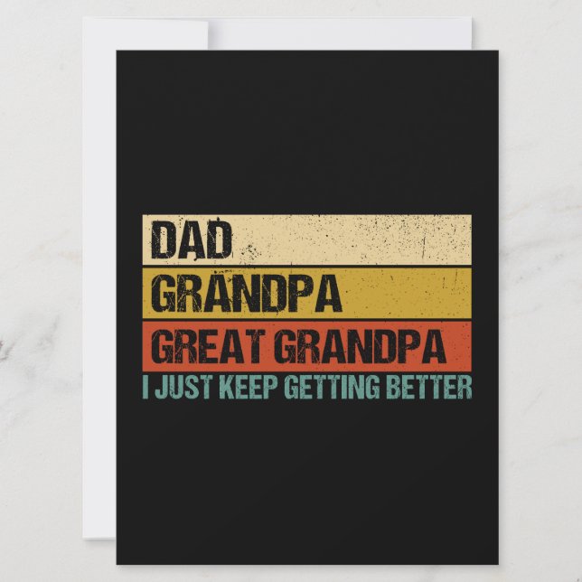 Tarjeta Regalo del Día del Padre de los Nietos Papá Abuelo (Anverso)