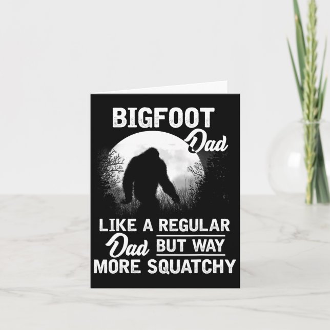 Tarjeta Regalo del Día del Padre divertido Sasquatch Bigfo (Anverso)