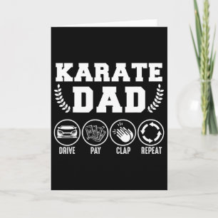 Tarjeta Regalo del Día del Padre Karate Papá Conduce Paga