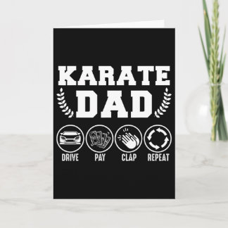 Tarjeta Regalo del Día del Padre Karate Papá Conduce Paga 