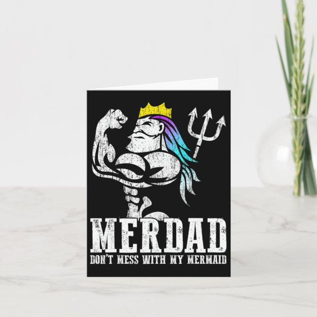 Tarjeta Regalo del Día del Padre Merdad No te metas con mi (Anverso)