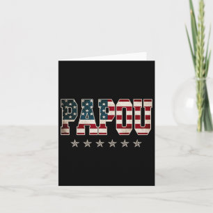 Tarjeta Regalo del Día del Padre Papou Bandera Americana 4