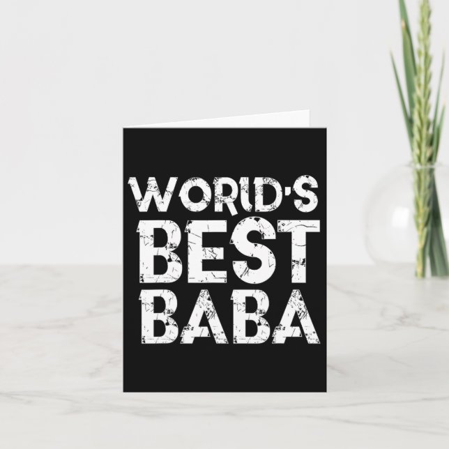 Tarjeta Regalo del Día del Padre para el mejor Baba musulm (Anverso)