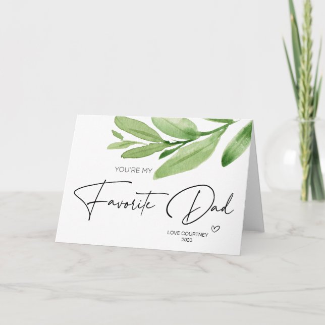 Tarjeta Regalo del Día del Padre para papá de hija e hijo (Anverso)