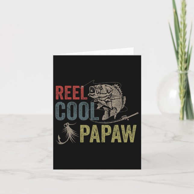 Tarjeta Regalo del Día del Padre para Papaw Pescador Genia (Anverso)