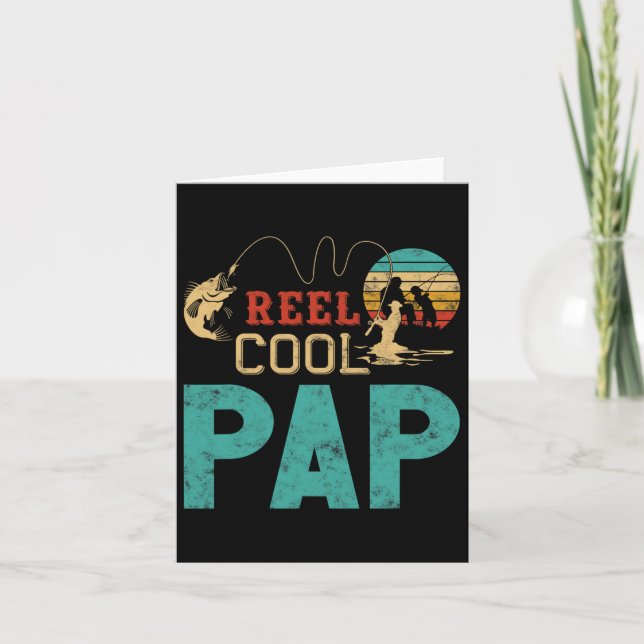 Tarjeta Regalo del Día del Padre para pescador Reel Cool P (Anverso)