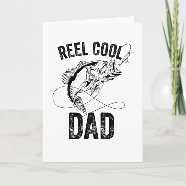 Tarjeta Regalo del Día del Padre Pescador de Papá Genial (Anverso)