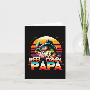 Tarjeta Regalo del Día del Padre Pescador Papá Genial Reel
