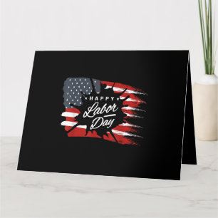 Tarjeta Regalo del Día del Trabajo Feliz Bandera Americana