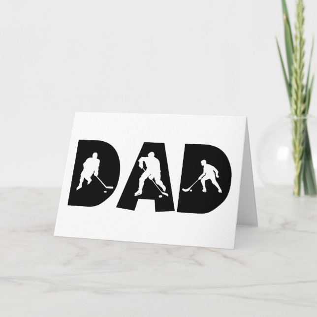Tarjeta Regalo del papá del hockey (Anverso)