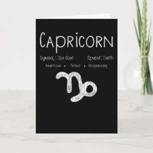 Tarjeta Regalo del signo zodiacal Capricornio para amante