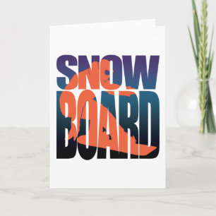 Tarjeta Regalo deportivo de invierno para Snowboard Snowbo