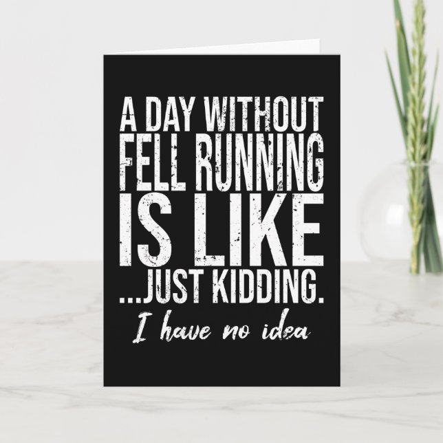 Tarjeta Regalo deportivo divertido de Fell Running (Anverso)