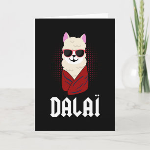 Tarjeta Regalo divertido de alpaca Dalai Lama Llamaste div
