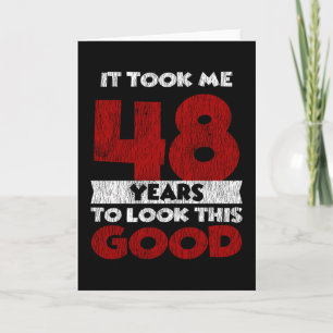 Tarjeta Regalo Divertido de Cumpleaños 48 Años Antiguo
