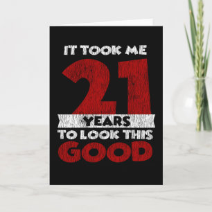 Tarjeta Regalo divertido de cumpleaños número 21 años de e