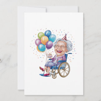 Tarjeta Regalo divertido de cumpleaños para abuela anciana