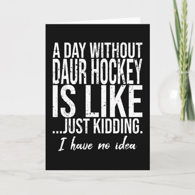 Tarjeta Regalo divertido de Daur Hockey (Anverso)