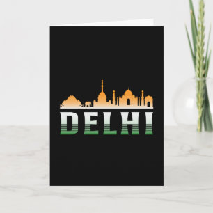 Tarjeta Regalo divertido de Delhi India Ciudad Paisaje urb