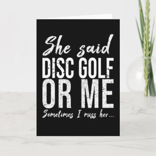 Tarjeta Regalo divertido de Disc Golf idea deportiva