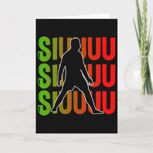 Tarjeta Regalo divertido de fútbol Siuuuu para fanáticos d